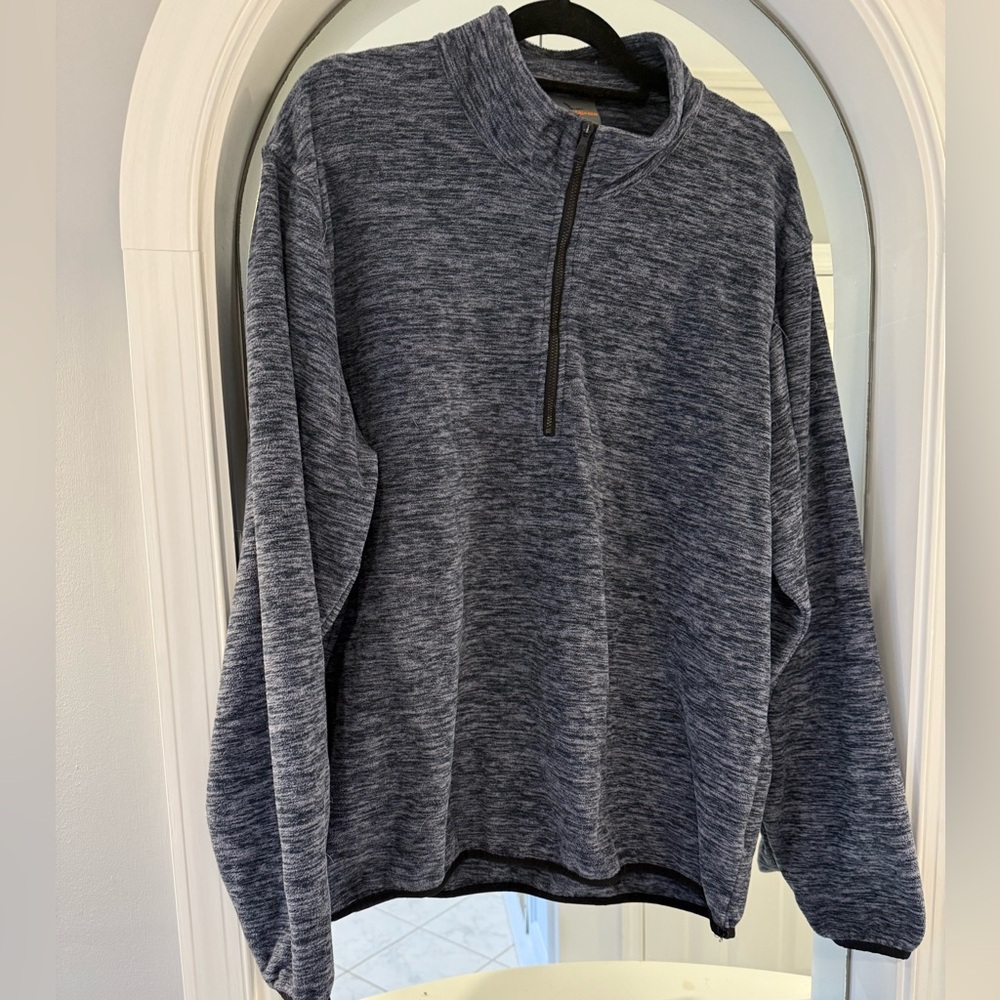 Hawke & Co Men's Charcoal Zip-Up Sweater